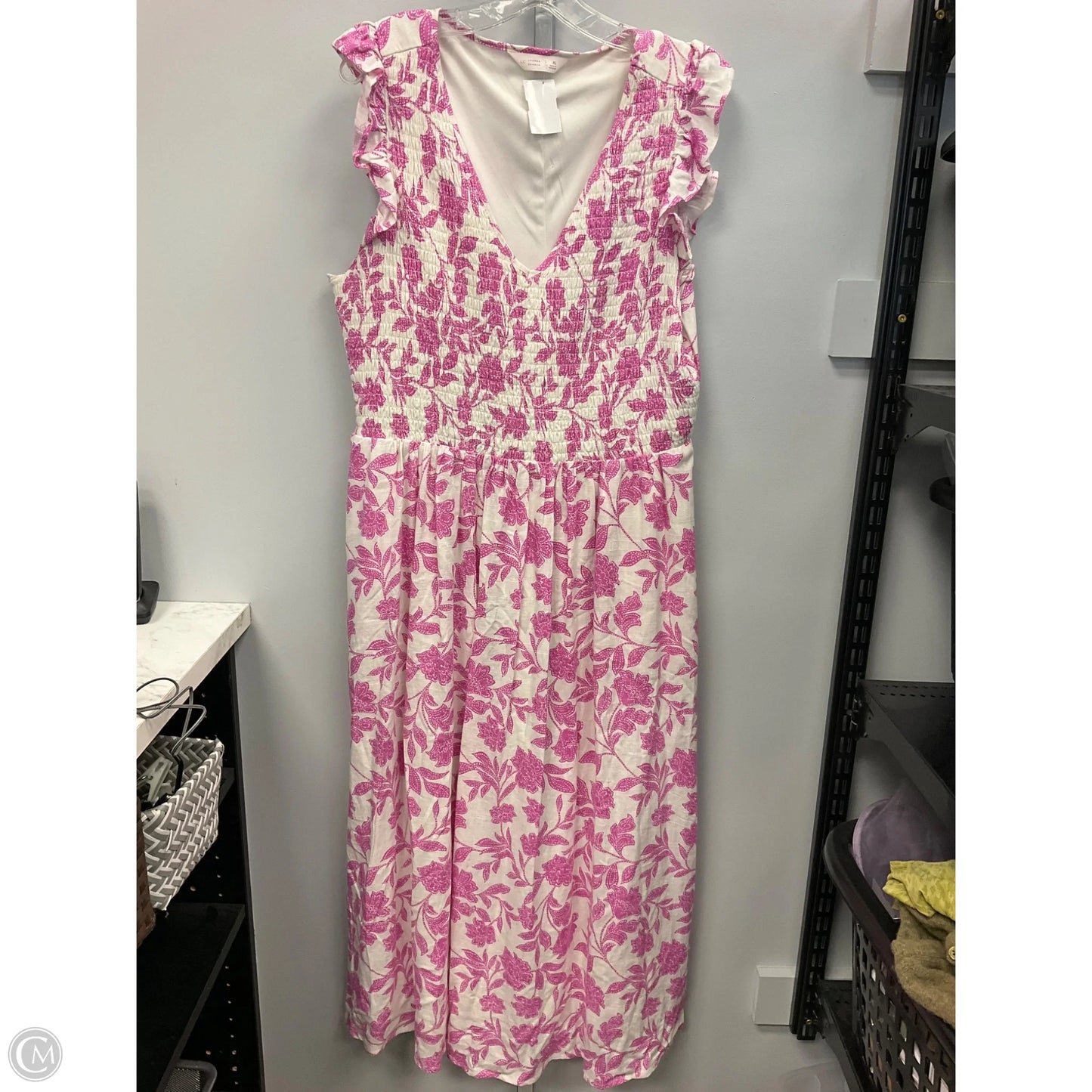 Dress Casual Maxi By Lc Lauren Conrad In Pink & White, Size: Xl