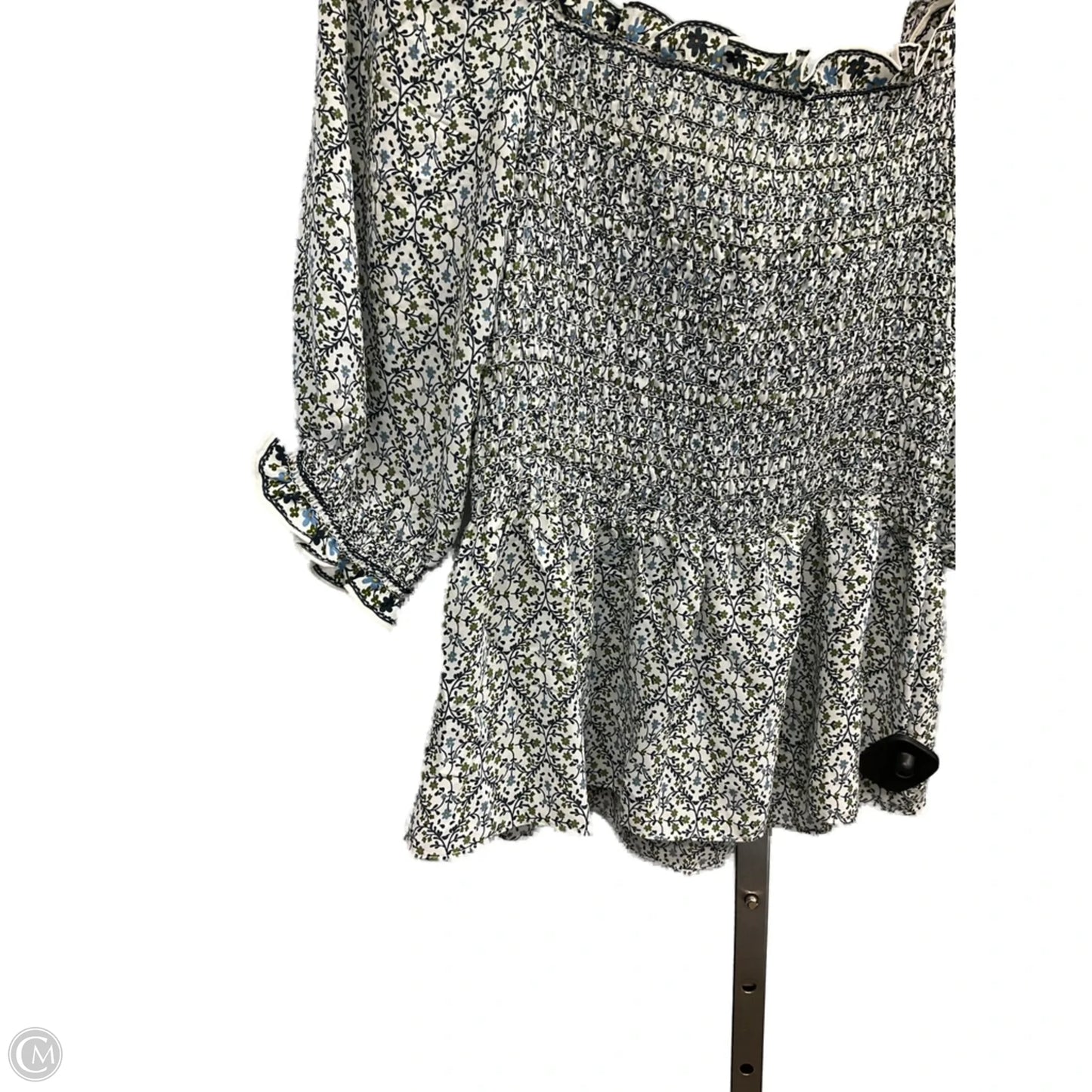 Top Short Sleeve By Max Studio In Floral Print, Size: M
