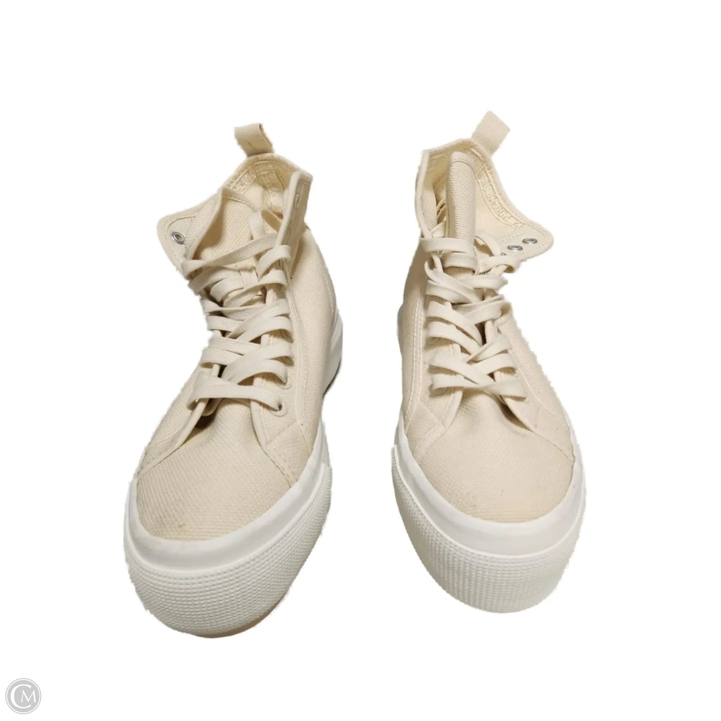 Shoes Athletic By Superga In Cream, Size: 8