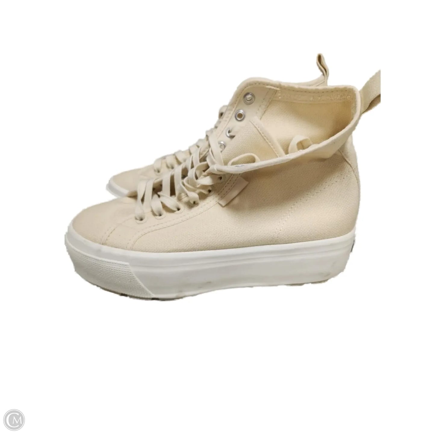 Shoes Athletic By Superga In Cream, Size: 8