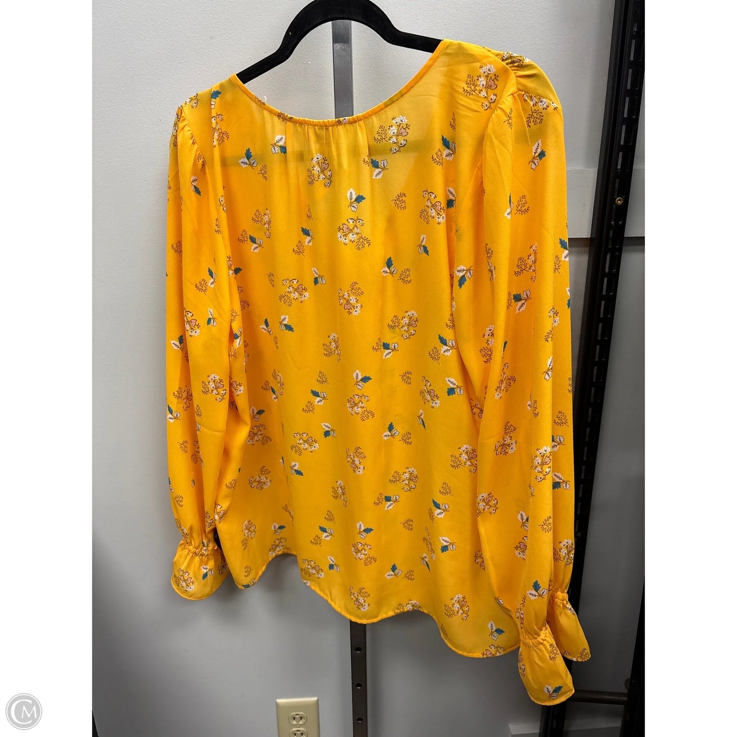 Top Long Sleeve By Loft In Floral Print, Size: L