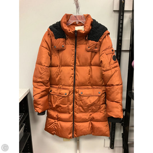 Jacket Puffer & Quilted By Madden Girl In Orange, Size: Xl