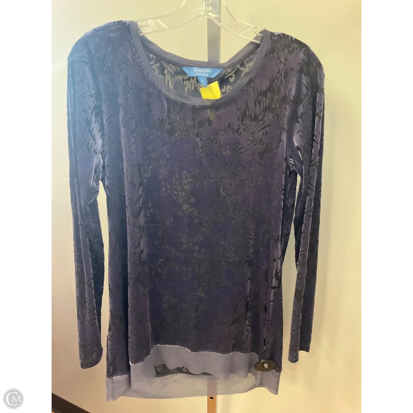 Top Long Sleeve By Simply Vera In Purple, Size: M