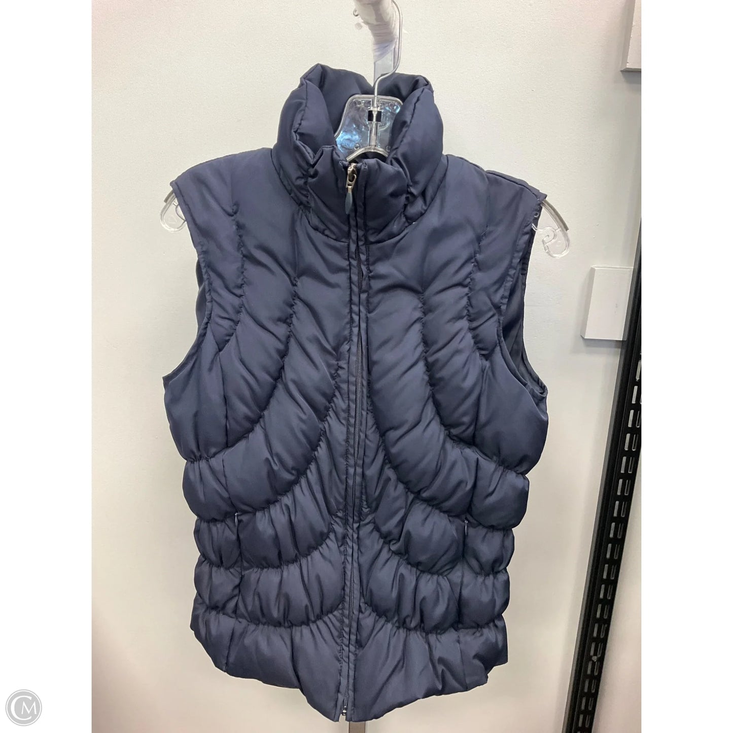 Vest Puffer & Quilted By Nine West Apparel In Blue, Size: M