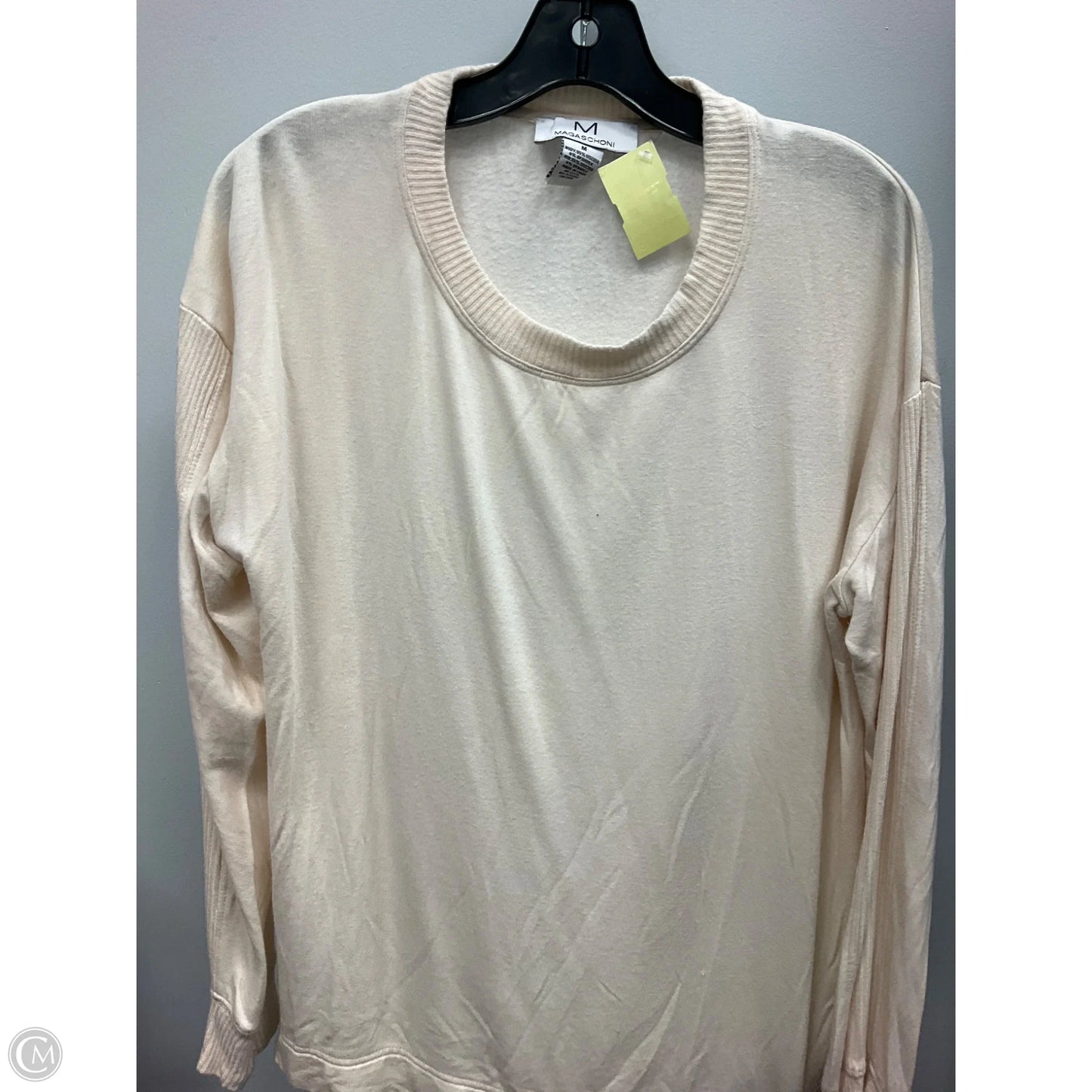 Top Long Sleeve By Magaschoni In Cream, Size: M