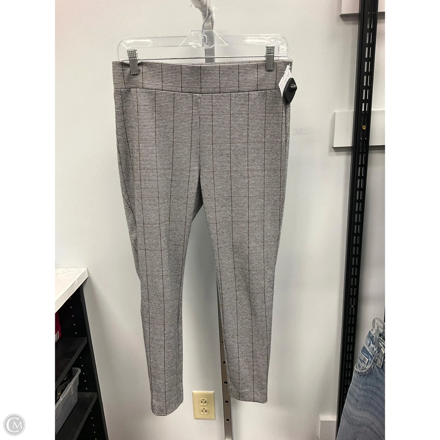 Pants Leggings By Loft In Plaid Pattern, Size: Mp