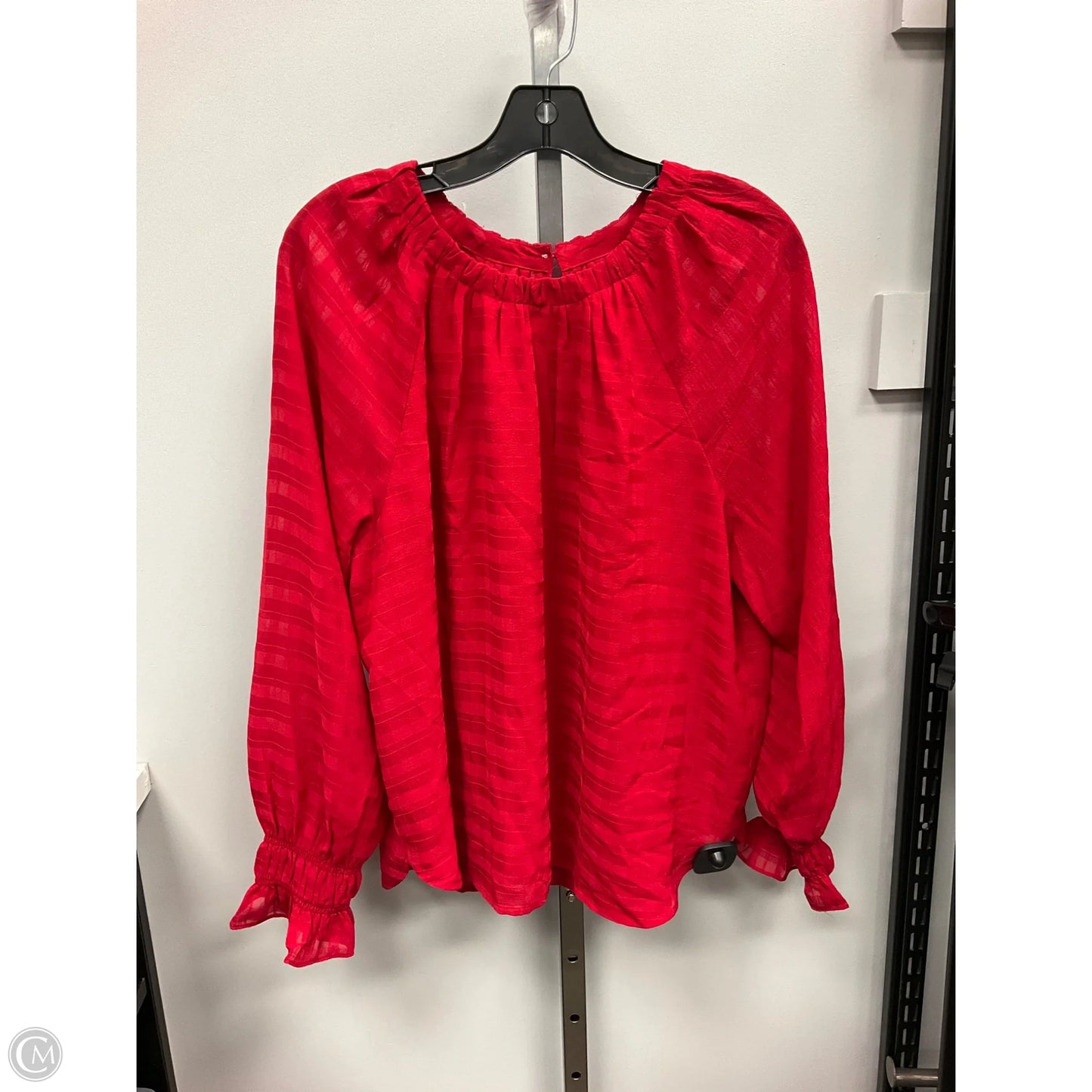Top Long Sleeve By Loft In Red, Size: L
