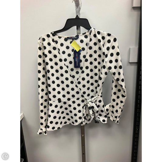 Top Long Sleeve By One Clothing In Polkadot Pattern, Size: Xs