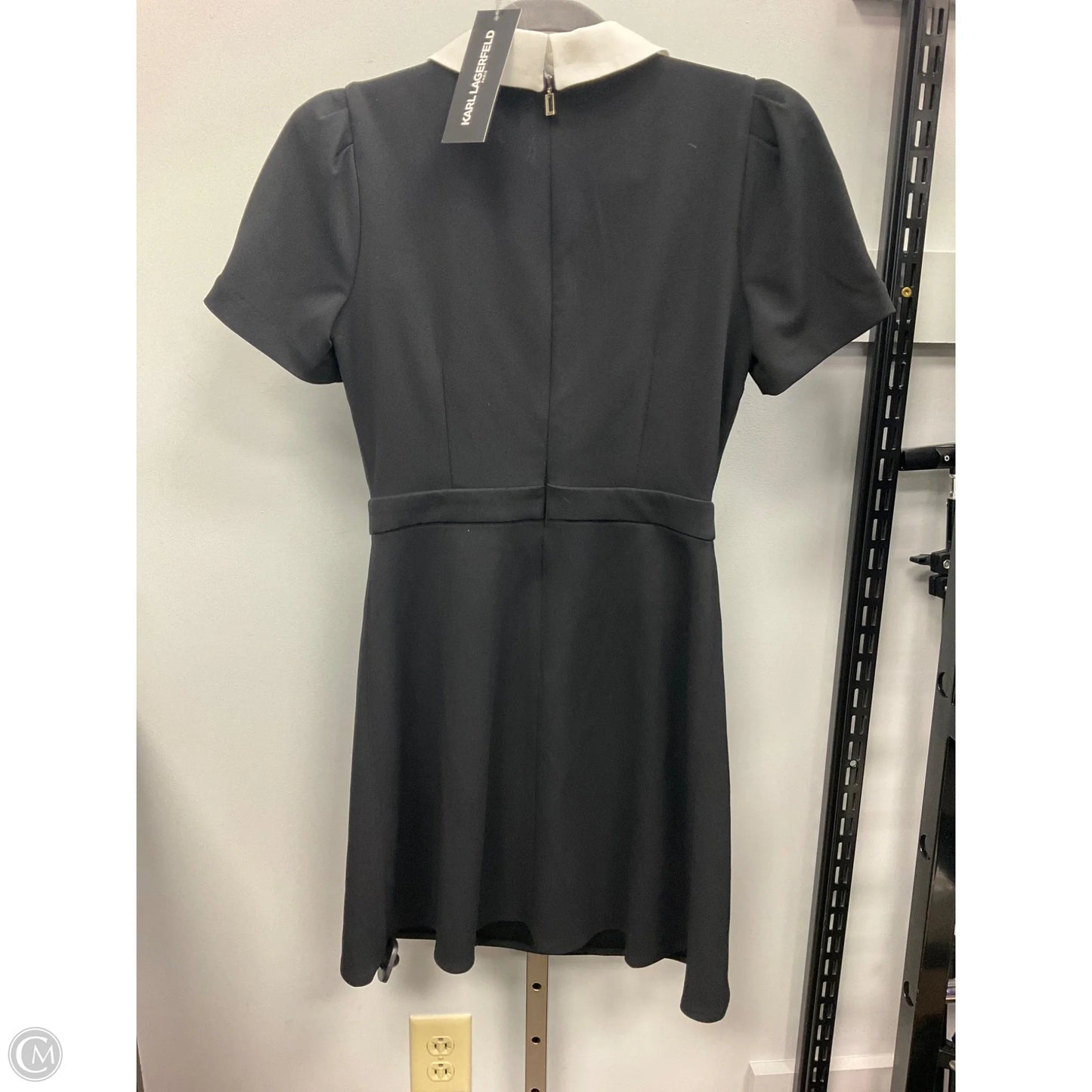 Dress Designer By Karl Lagerfeld In Black & Cream, Size: 2