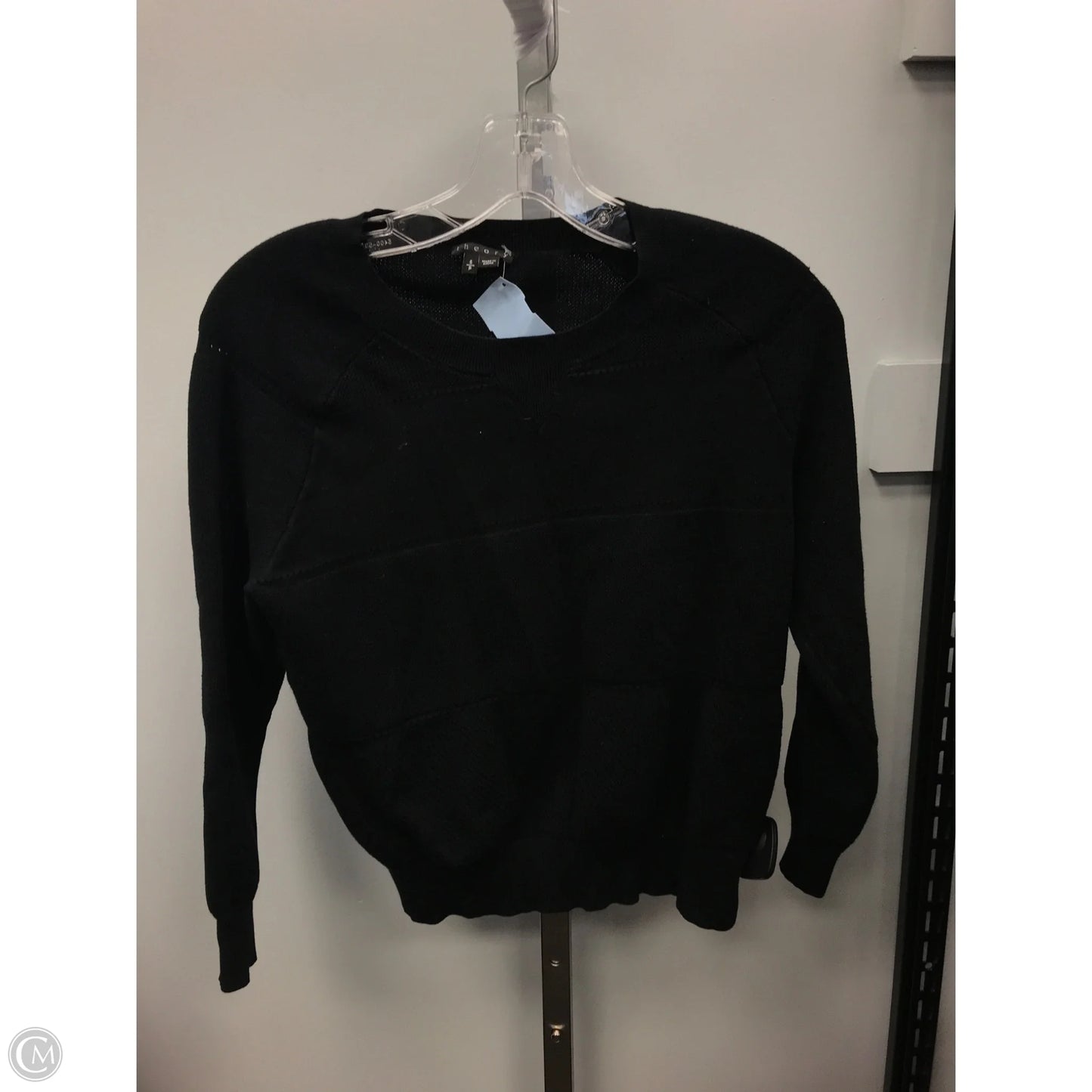 Top Long Sleeve By Theory In Black, Size: S