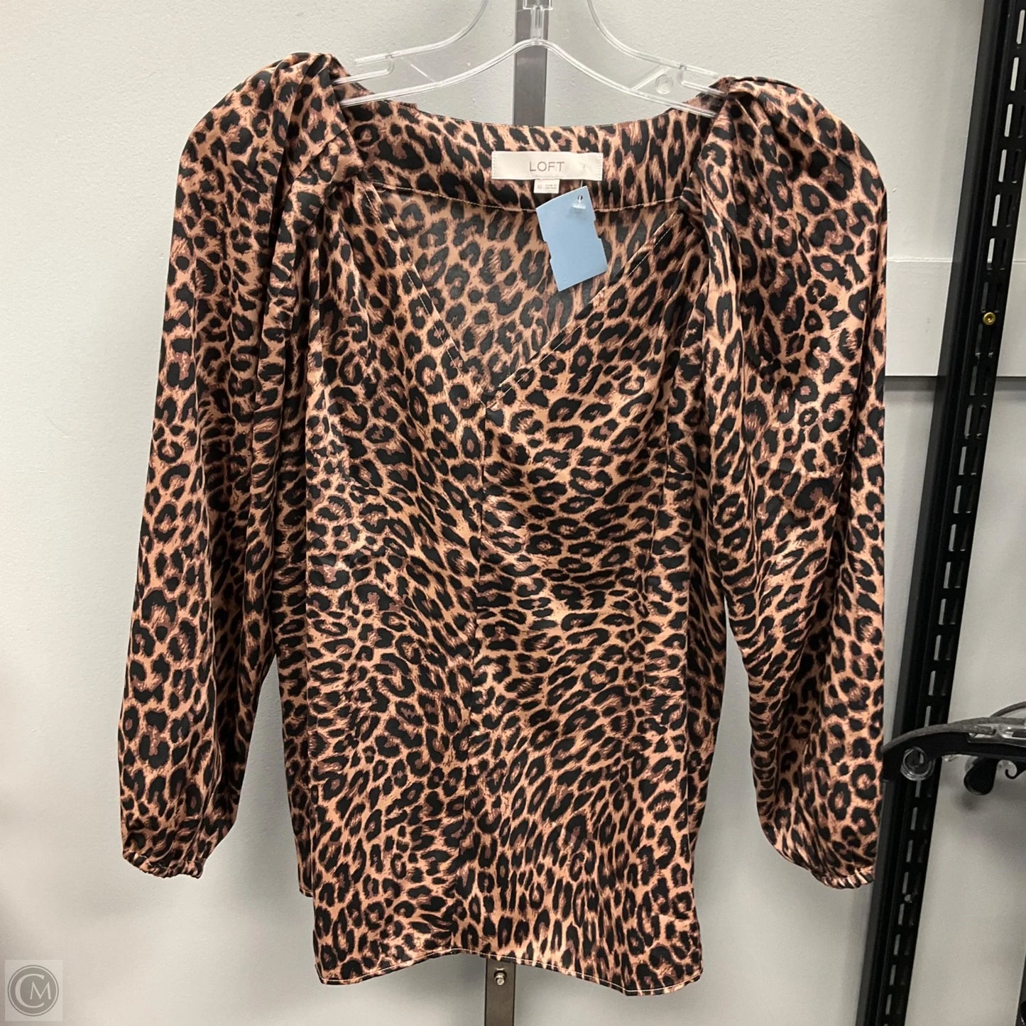 Top Long Sleeve By Loft In Animal Print, Size: Xs