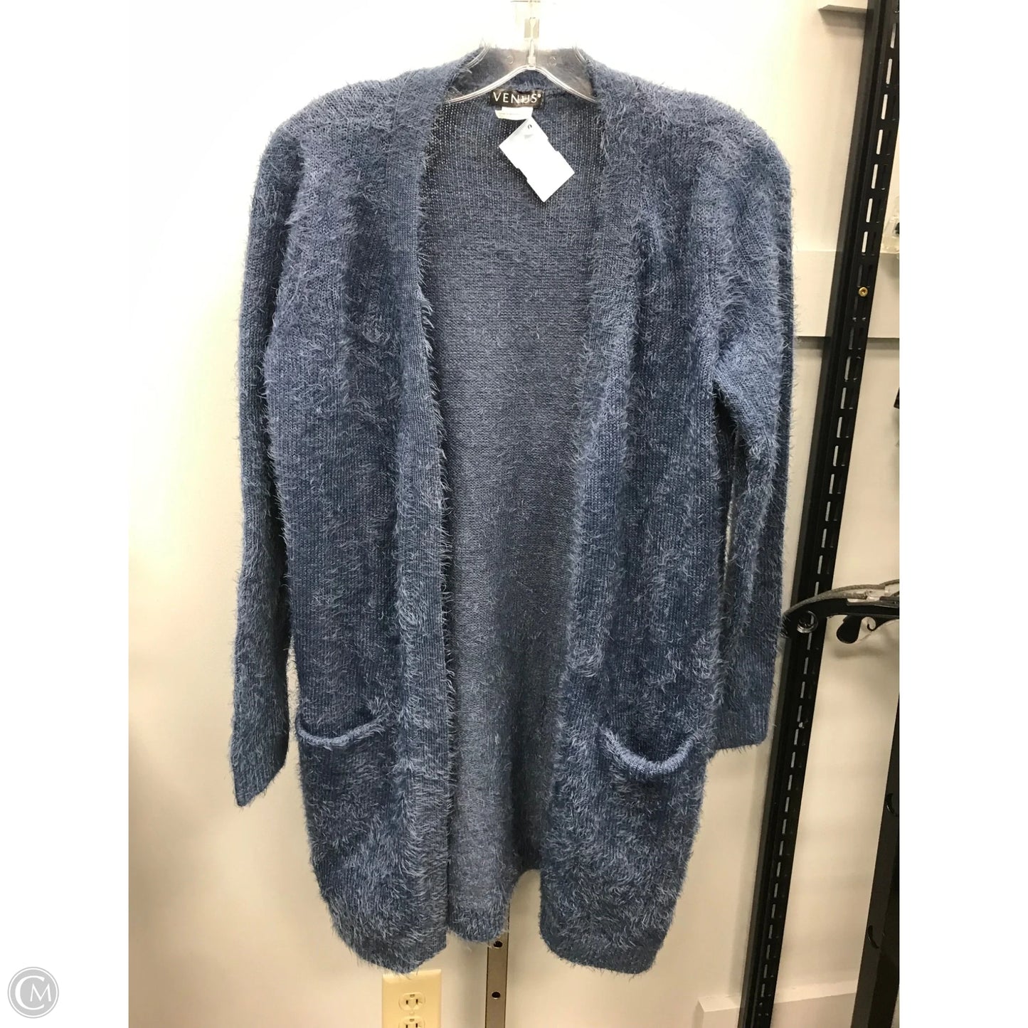 Sweater Cardigan By Venus In Blue, Size: S