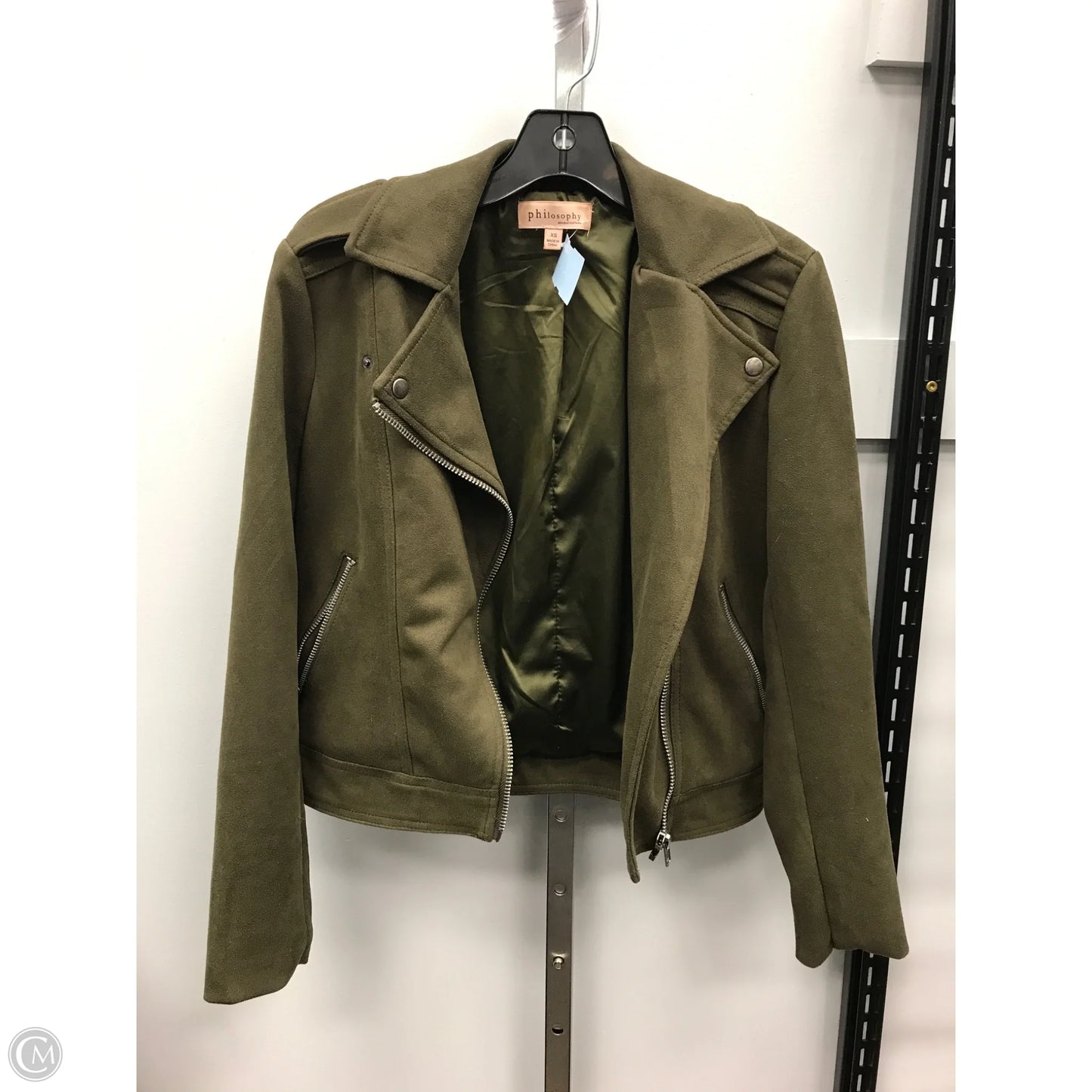 Jacket Moto By Philosophy In Green, Size: Xs