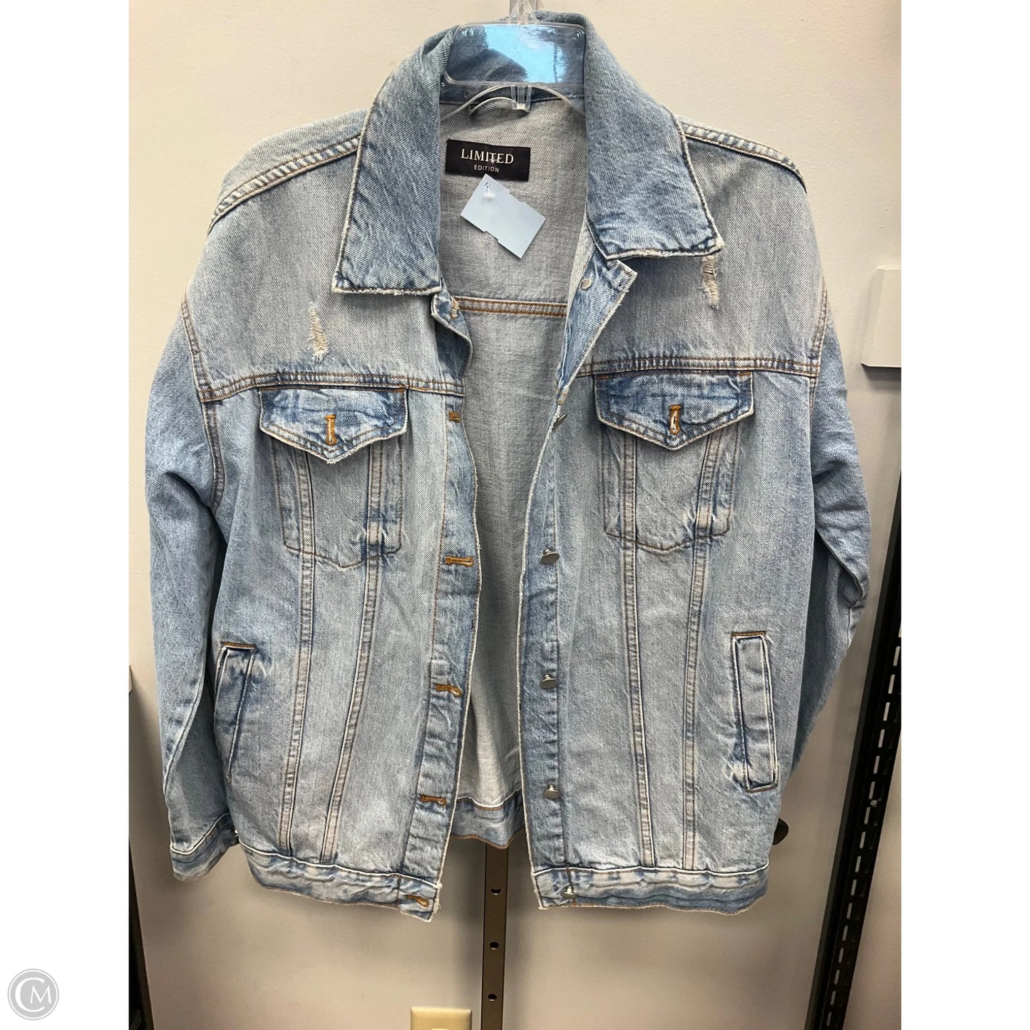 Jacket Denim By Limited In Blue Denim, Size: Xl