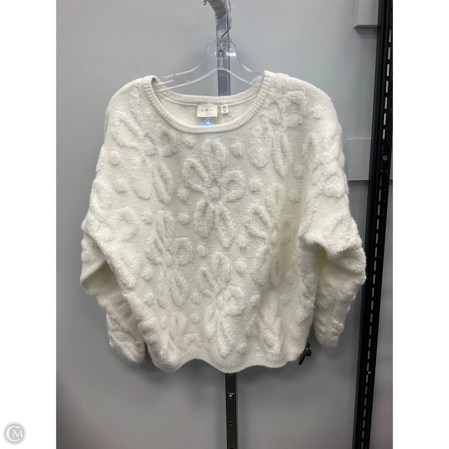 Top Long Sleeve By Cyrus In Cream, Size: M