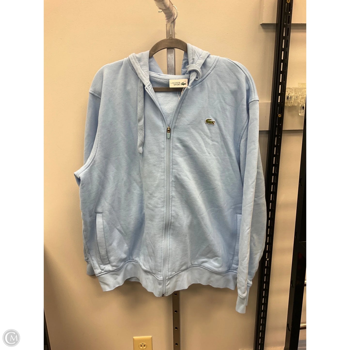 Sweatshirt Hoodie By Lacoste In Blue, Size: 3x