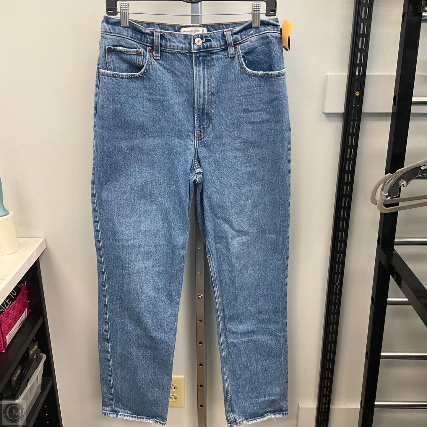 Jeans Boot Cut By Abercrombie And Fitch In Blue Denim, Size: 0