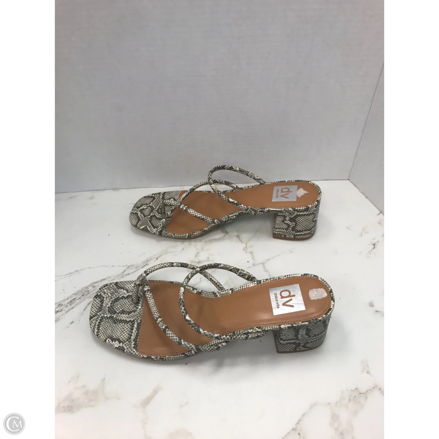 Sandals Heels Block By Dolce Vita In Animal Print, Size: 9.5