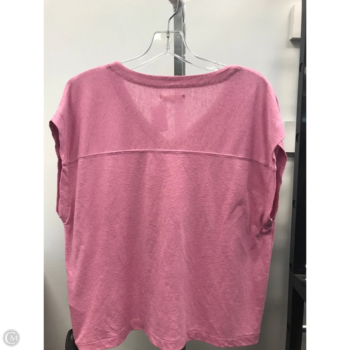 Top Short Sleeve Basic By Madewell In Pink, Size: M