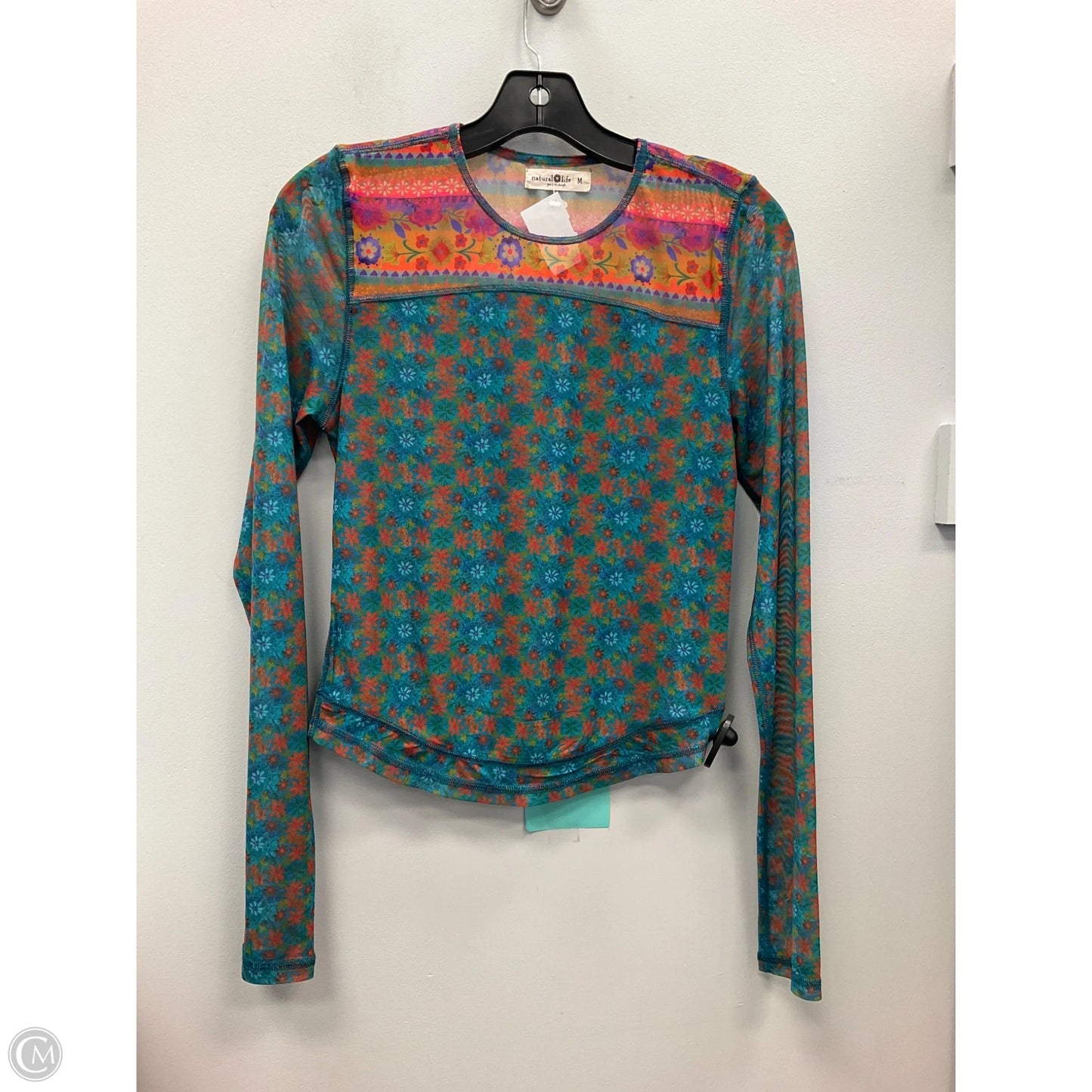 Top Long Sleeve By Natural Life In Floral Print, Size: M