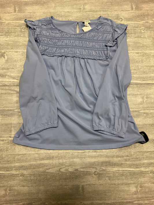 Top Long Sleeve By J. Crew In Blue, Size: L