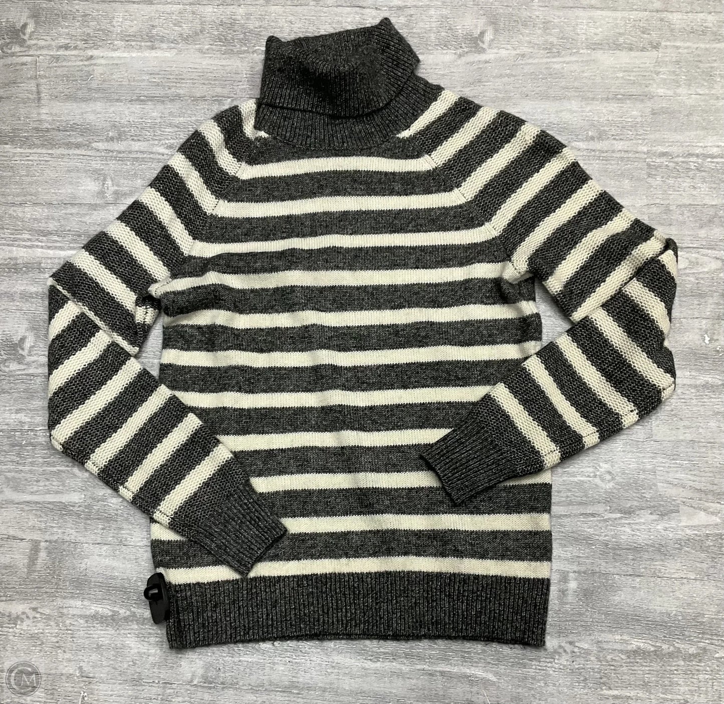 Sweater By Loft In Grey & White, Size: Xs