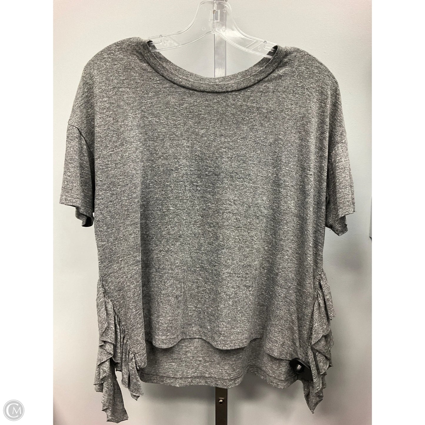 Top Short Sleeve By Current Elliott In Grey, Size: Xs