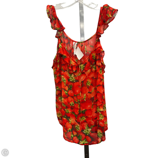 Top Sleeveless By Anthropologie In Red, Size: L