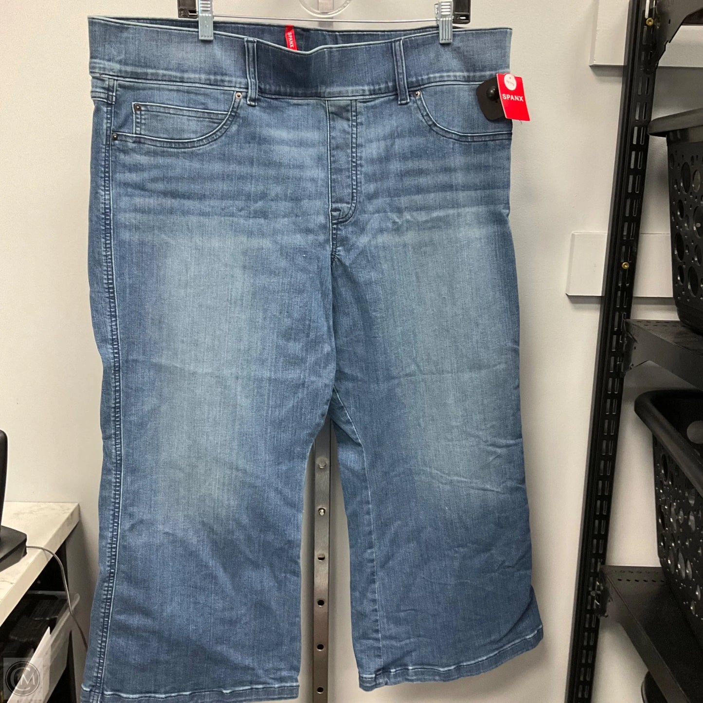 Jeans Cropped By Spanx In Blue Denim, Size: 3x