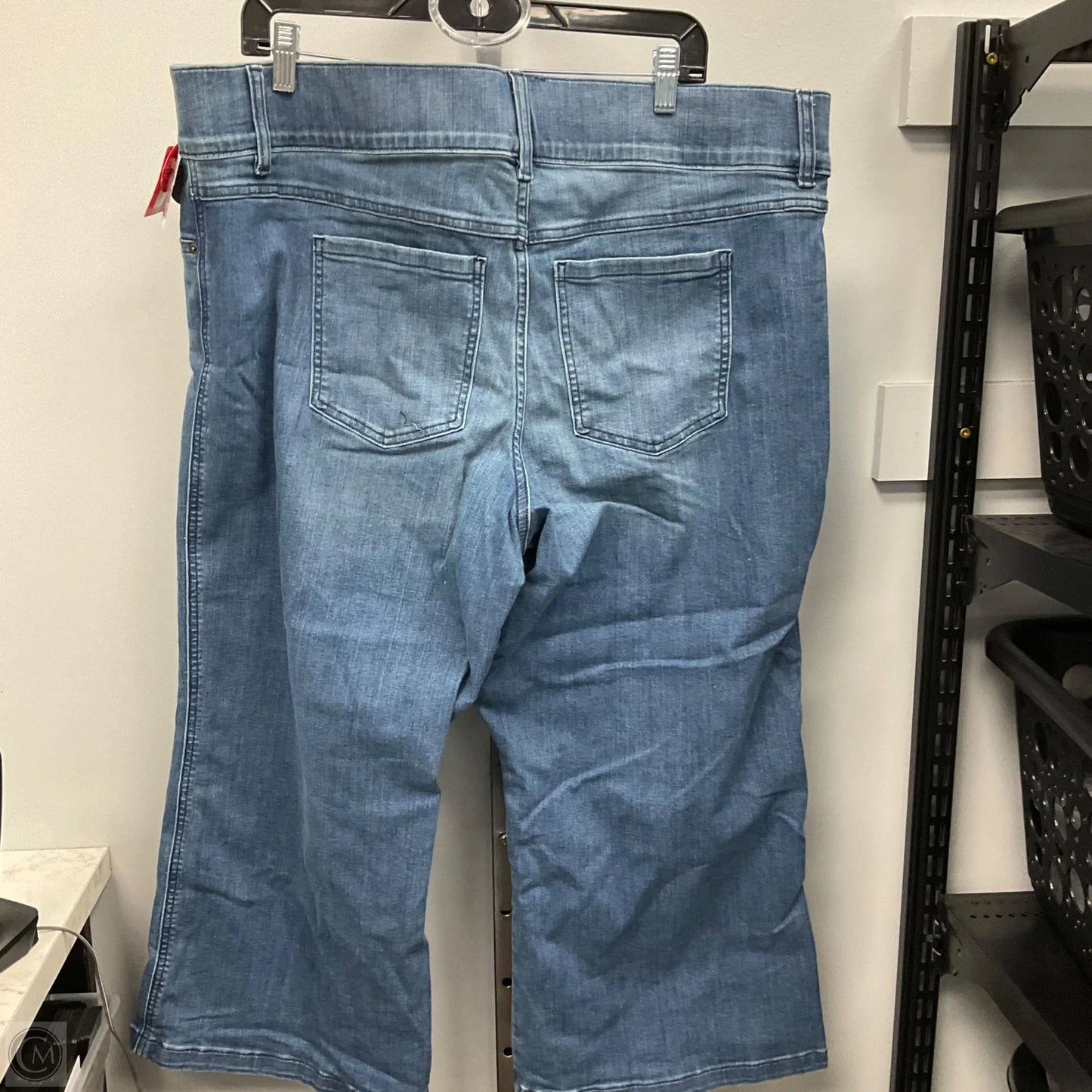 Jeans Cropped By Spanx In Blue Denim, Size: 3x