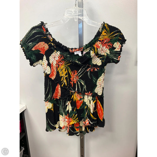 Top Short Sleeve By Cmc In Tropical Print, Size: M