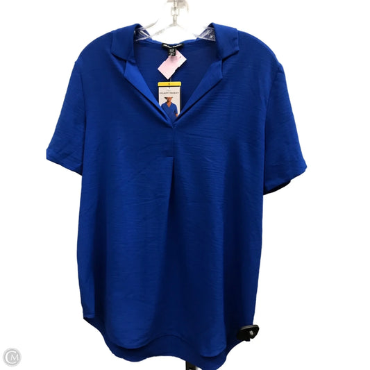 Top Short Sleeve By Hilary Radley In Blue, Size: S