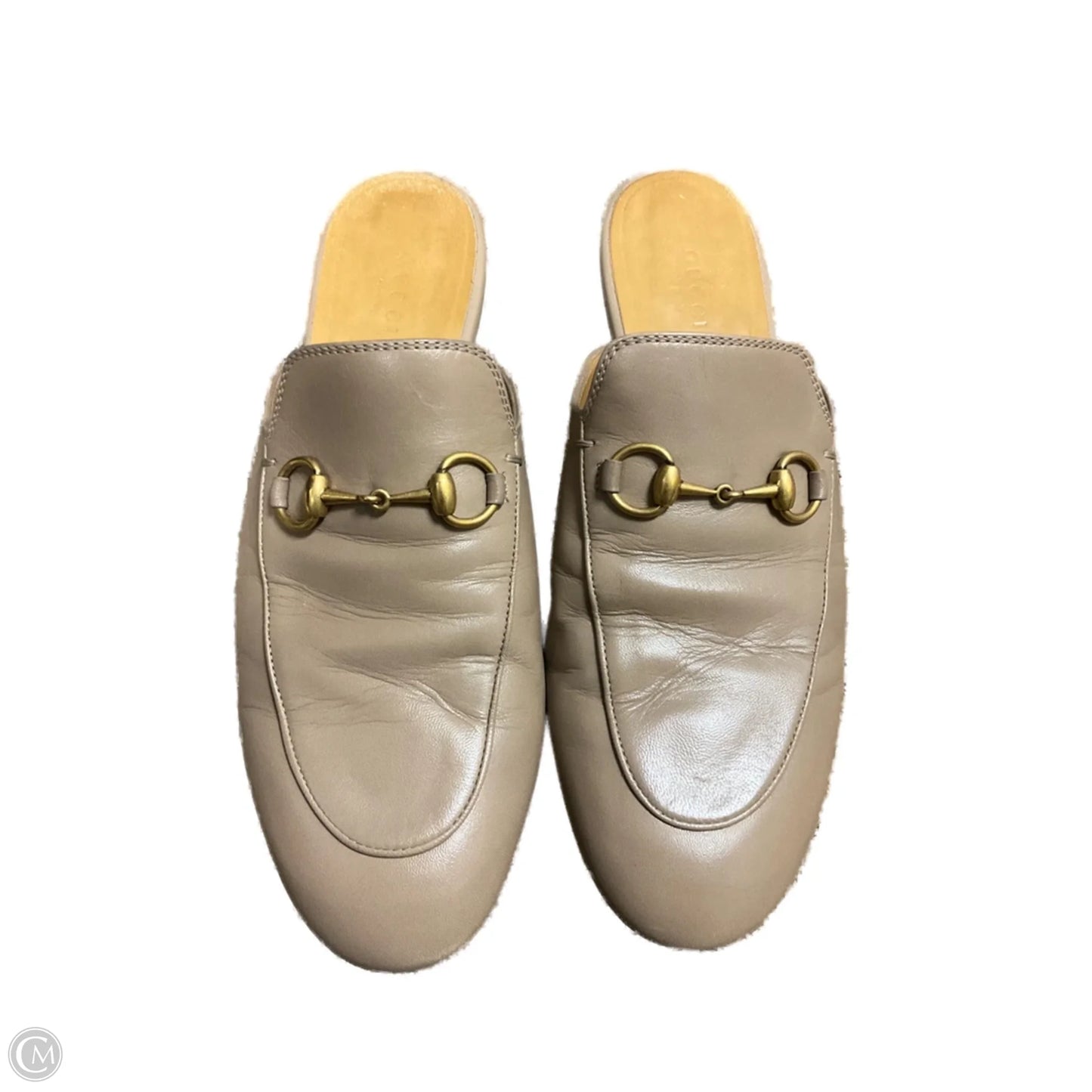 Shoes Luxury Designer By Gucci In Tan, Size: 7