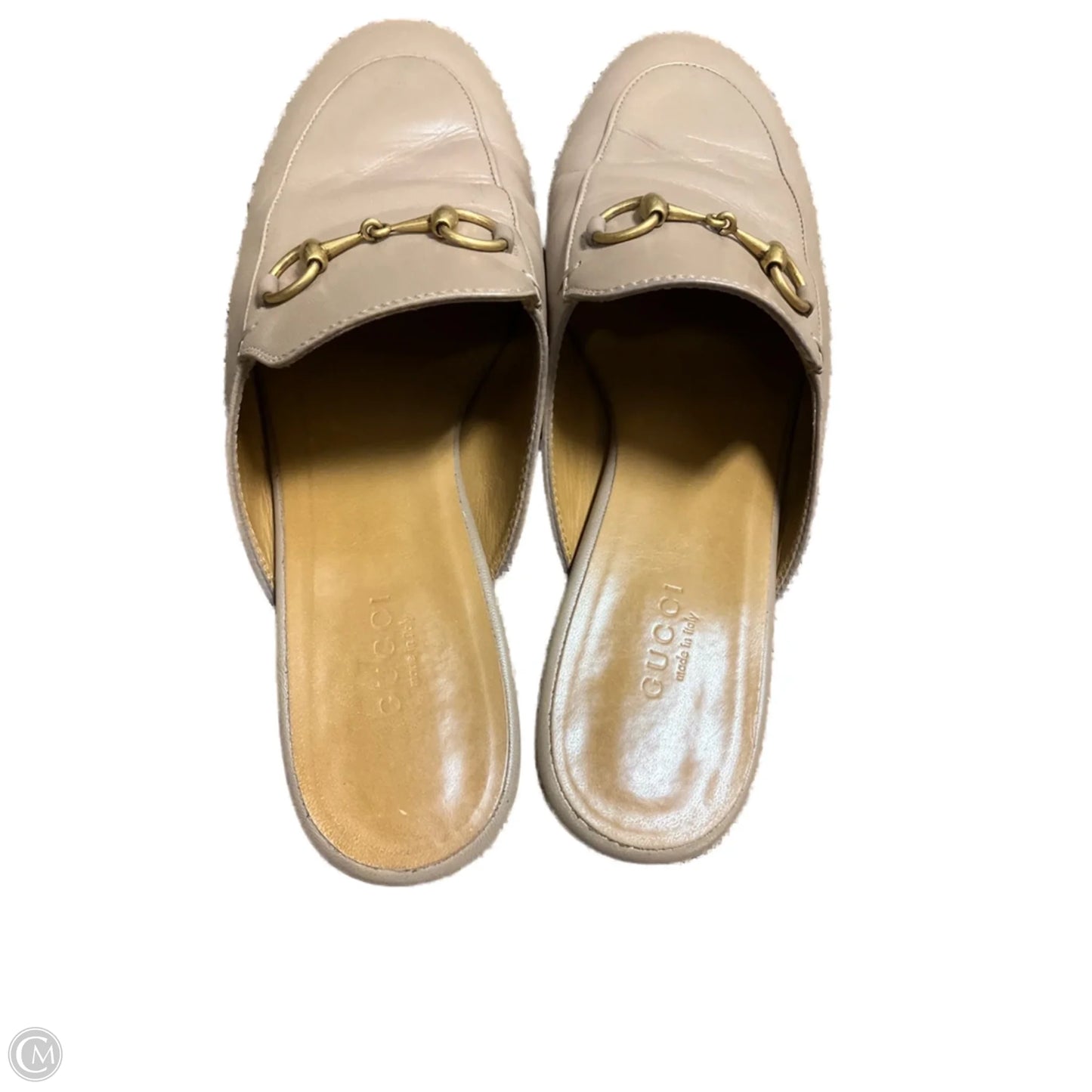 Shoes Luxury Designer By Gucci In Tan, Size: 7