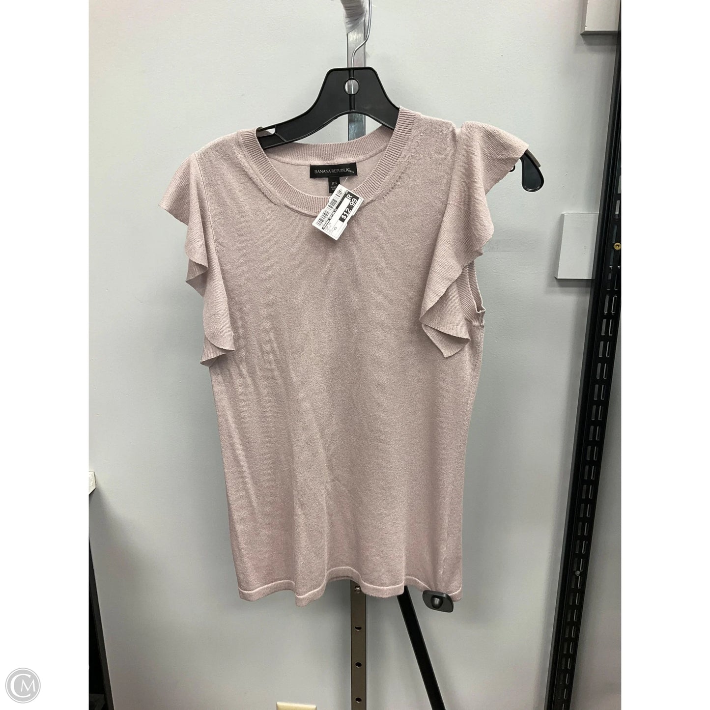 Top Short Sleeve By Banana Republic In Mauve, Size: Xs
