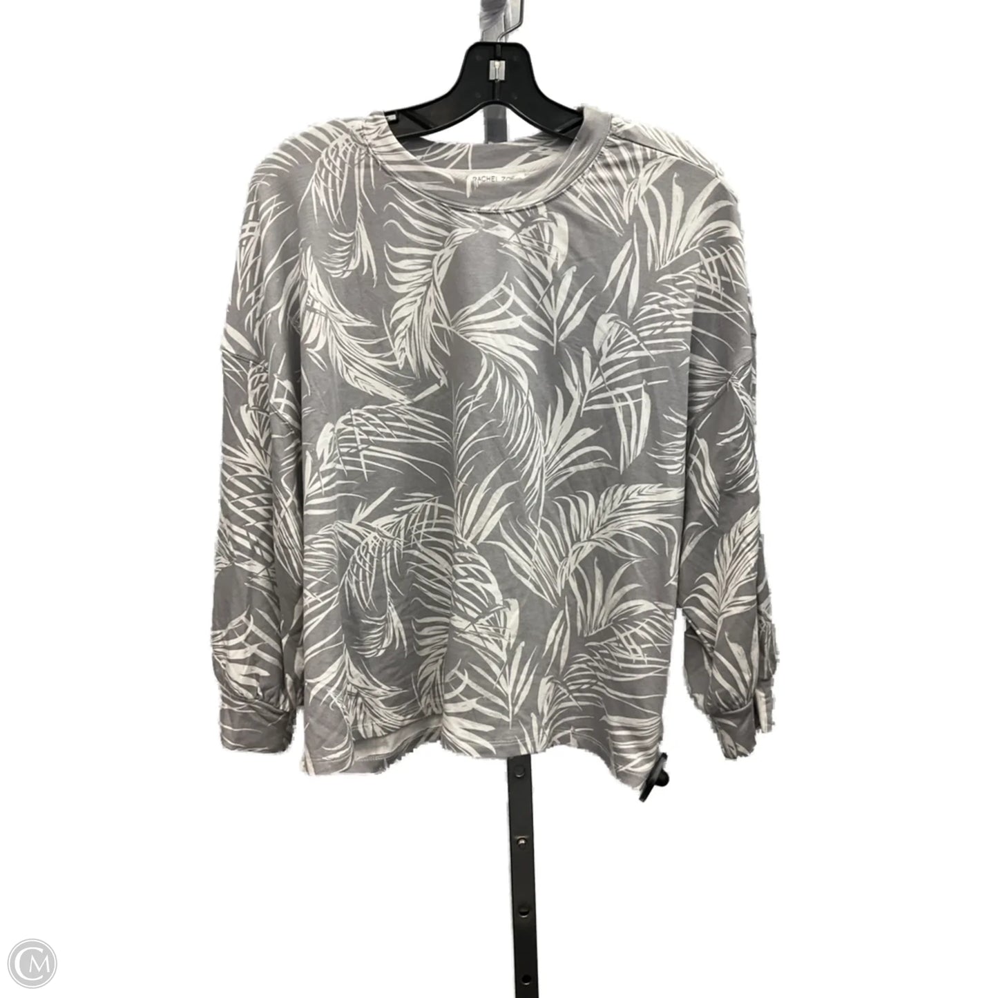Top Long Sleeve By Rachel Zoe In Grey & White, Size: Xl