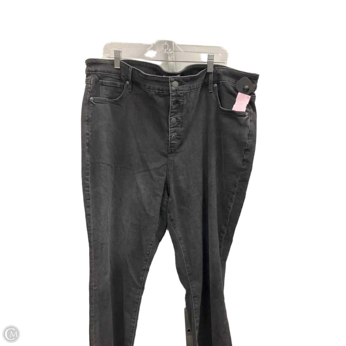 Jeans Cropped By Loft In Black Denim, Size: 24