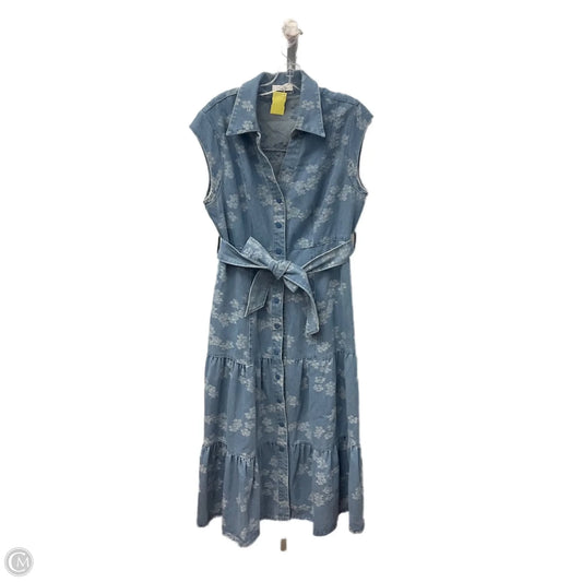 Dress Casual Midi By Solitaire In Blue Denim, Size: Xl