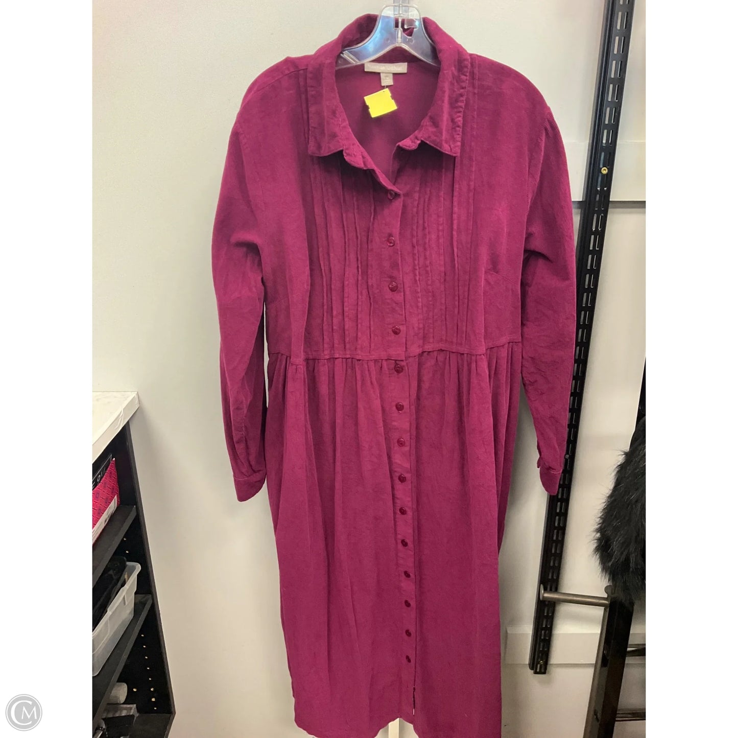 Dress Casual Midi By Woman Within In Maroon, Size: 18