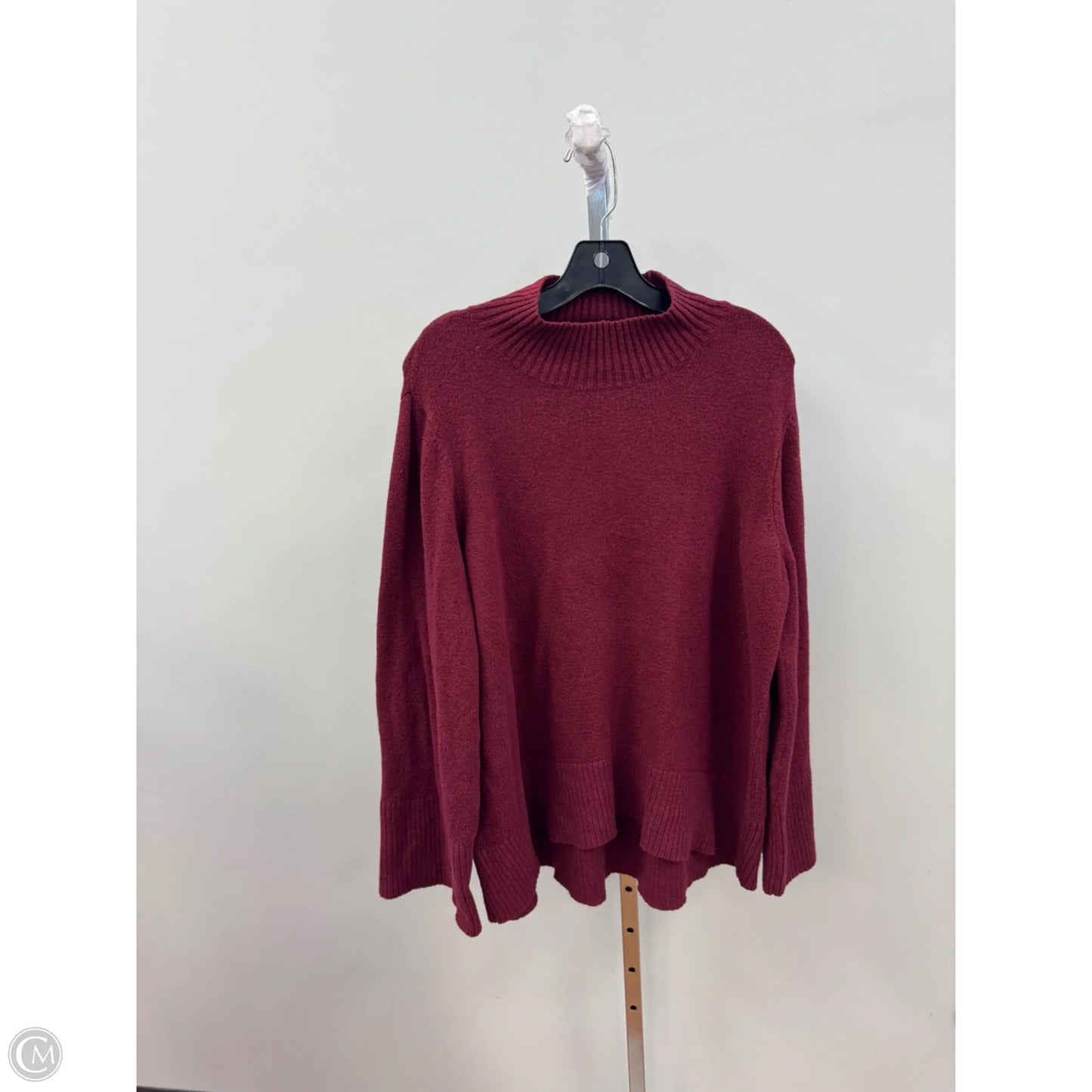 Sweater By Loft In Maroon, Size: Xxl