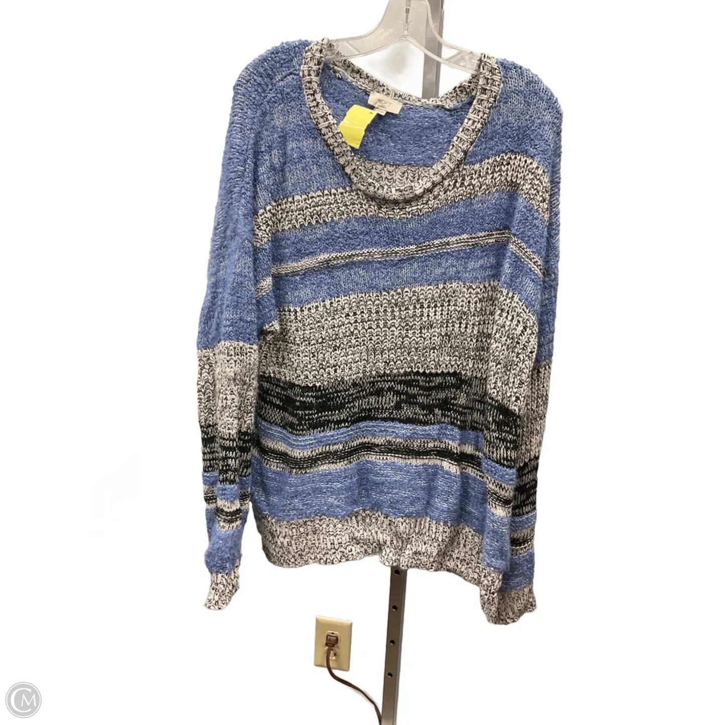 Sweater By Loft In Blue & Grey, Size: Xxl