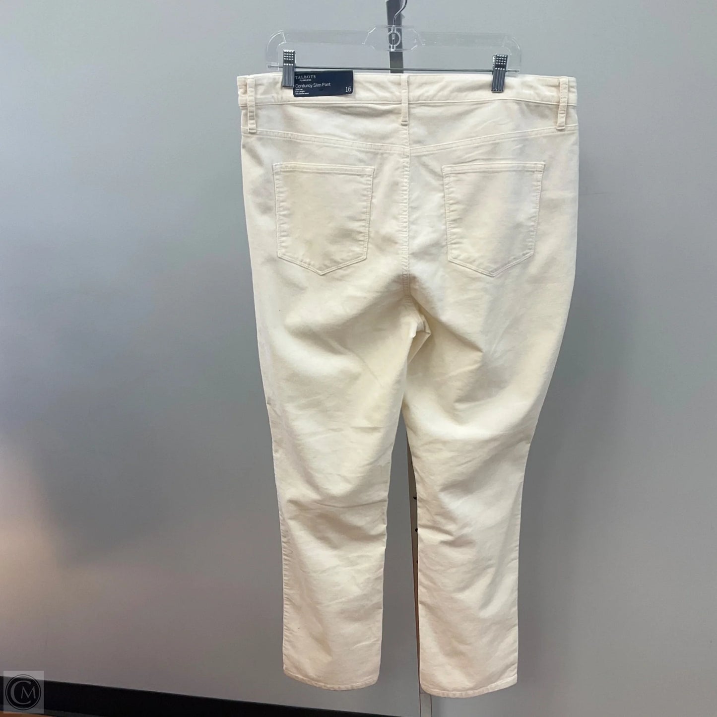 Pants Corduroy By Talbots In Cream, Size: 16