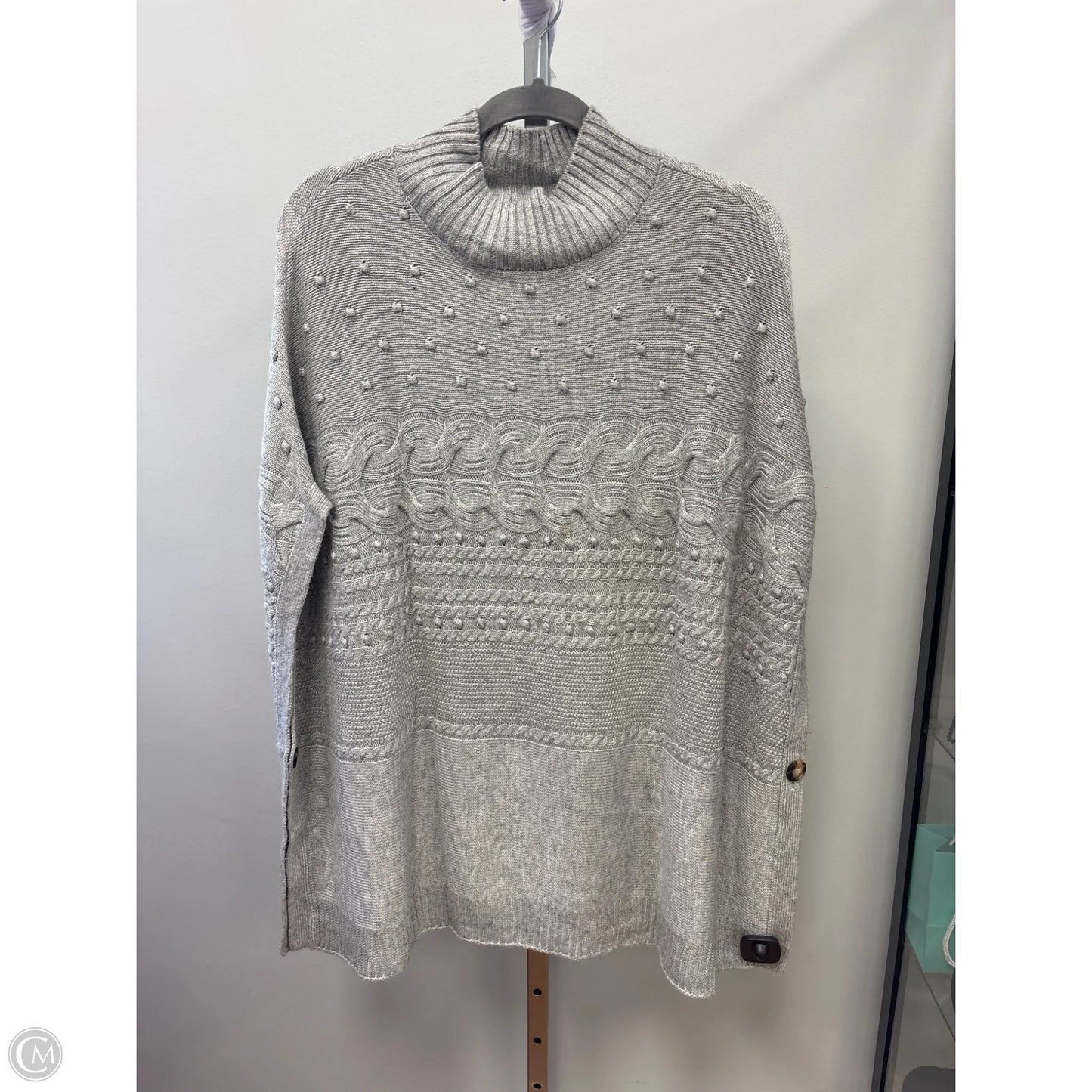 Poncho By Talbots In Grey, Size: Xs