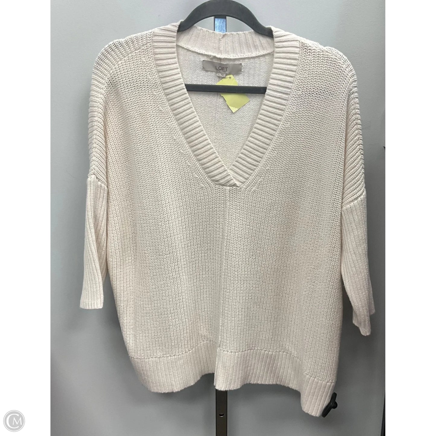 Sweater By Loft In Cream, Size: M
