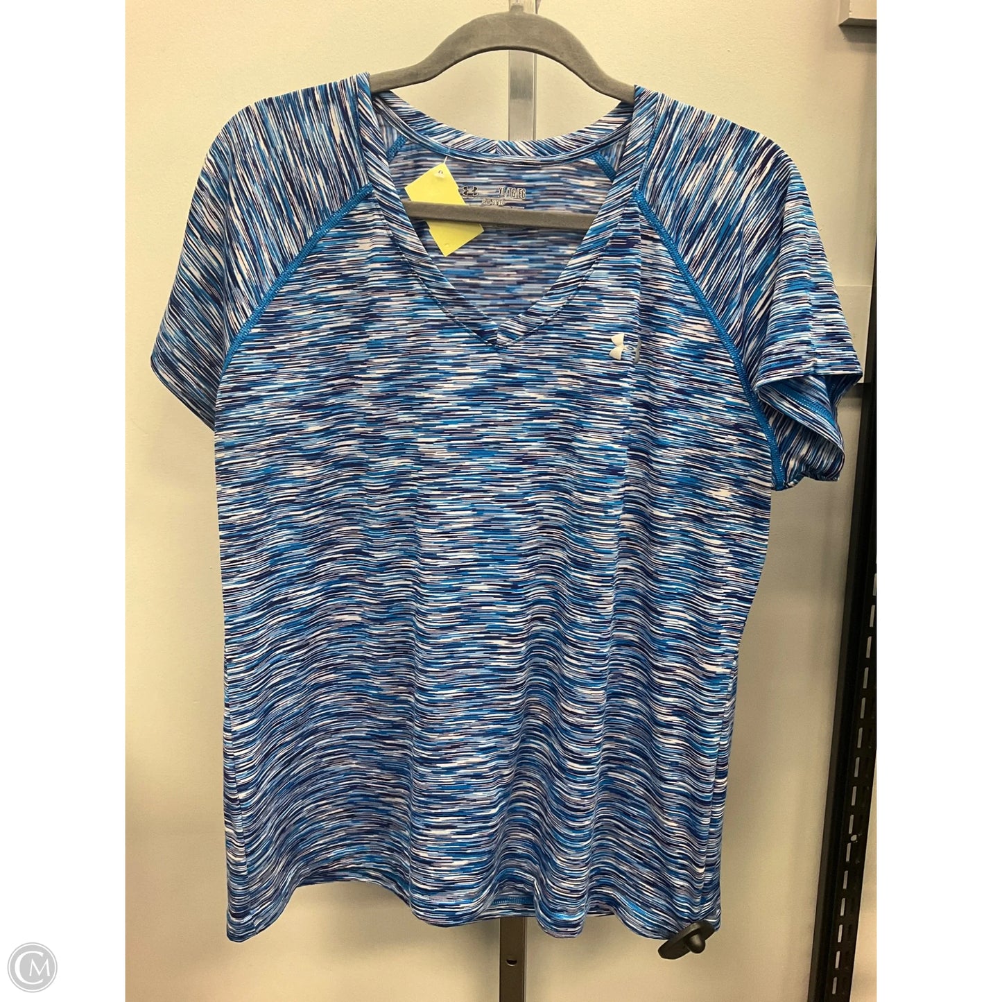 Athletic Top Short Sleeve By Under Armour In Blue, Size: Xl