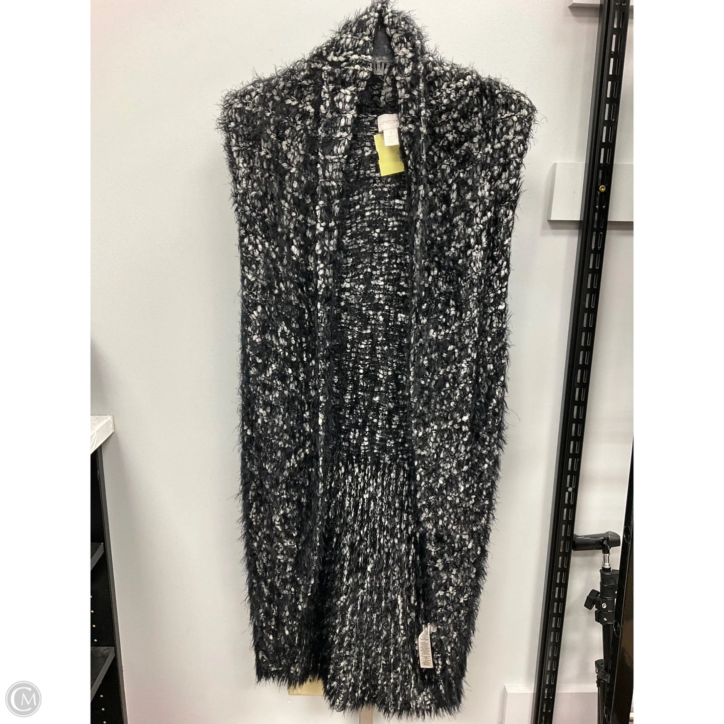Vest Sweater By Chicos In Black, Size: M