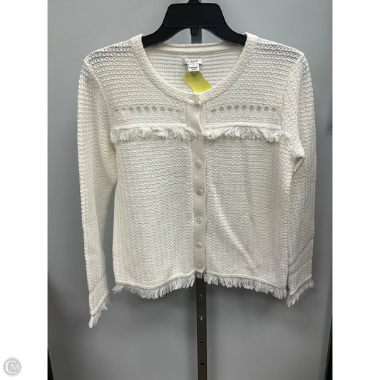 Sweater Cardigan By J. Crew In Cream, Size: Xs
