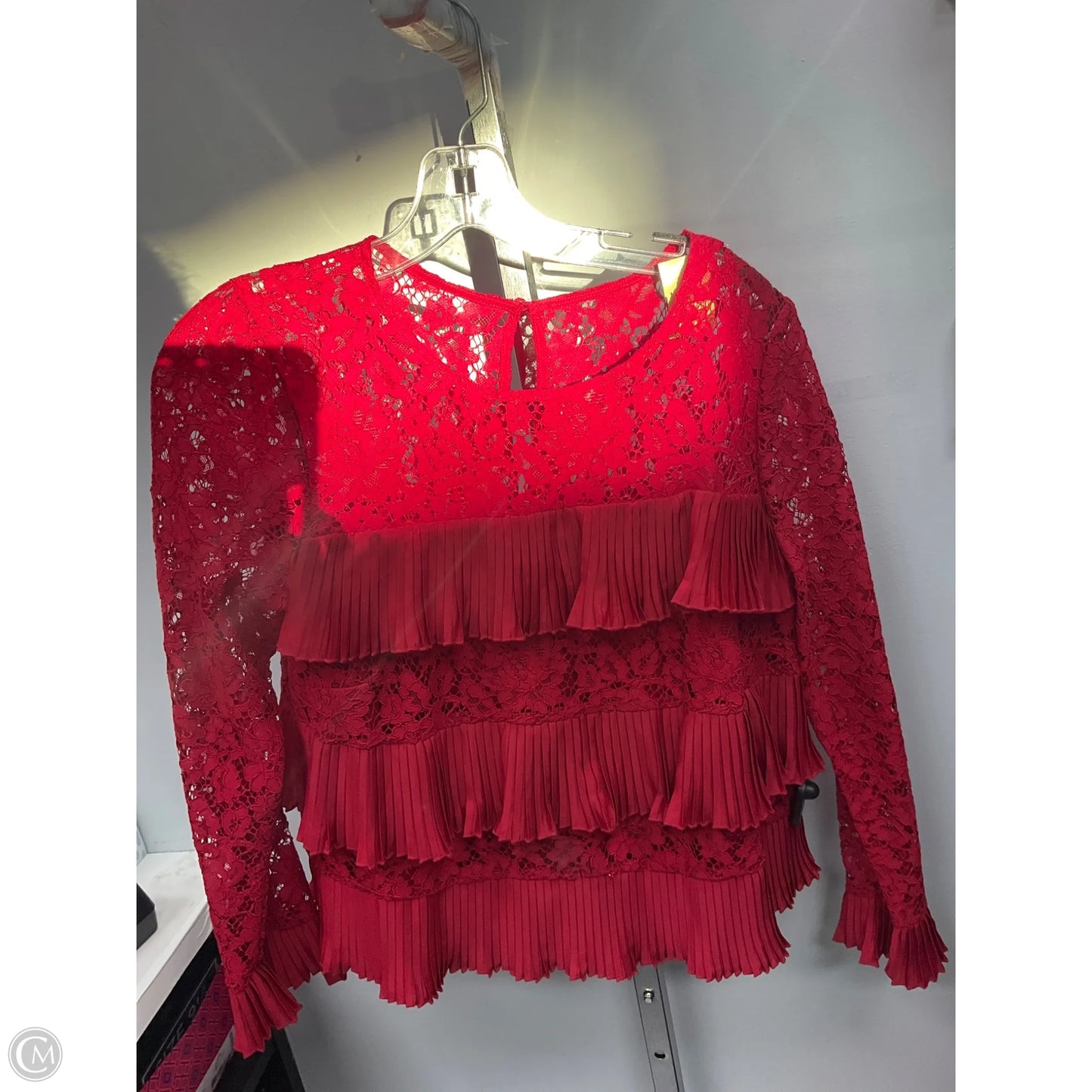 Top Long Sleeve By J. Crew In Red, Size: 6