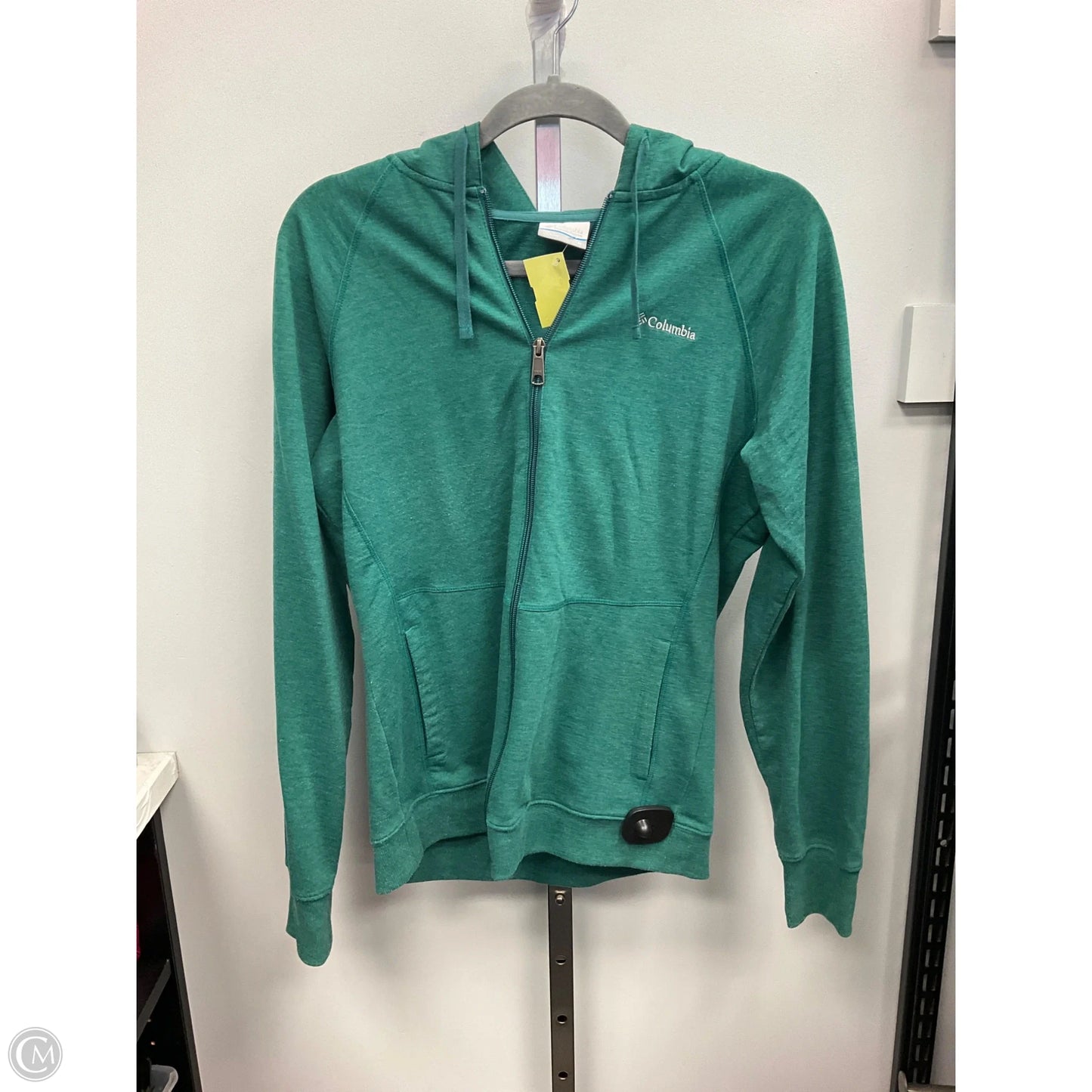 Athletic Top Long Sleeve Hoodie By Columbia In Green, Size: M