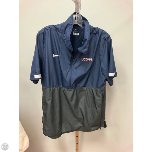 Athletic Top Short Sleeve By Nike Apparel In Navy, Size: L